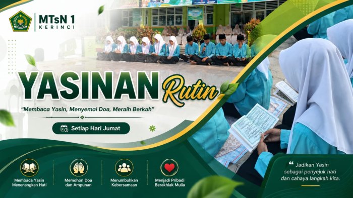 Semaikan Nilai Religius, MTsN 1 Kerinci Gelar Yasinan Rutin Setiap Jumat Pagi. Semaikan Nilai Religius, MTsN 1 Kerinci Gelar Yasinan Rutin Setiap Jumat Pagi.