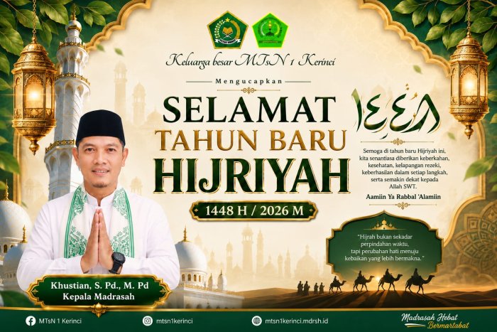 Sambut Tahun Baru Islam 1448 Hijriah, MTsN 1 Kerinci Ajak Warga Madrasah Tingkatkan Keimanan dan Prestasi