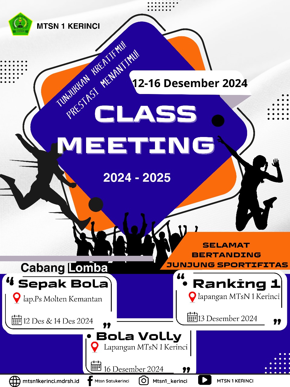 Class Meeting MTsN 1 Kerinci Dibuka: Sepak Bola Penyisihan Grup Panaskan Hari Pertama