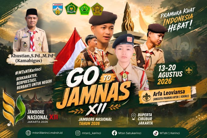 Arfa Leoviansa Lolos Seleksi Kwarcab Kerinci, Siap Ikuti Jambore Nasional XII Tahun 2026 Arfa Leoviansa Lolos Seleksi Kwarcab Kerinci, Siap Ikuti Jambore Nasional XII Tahun 2026