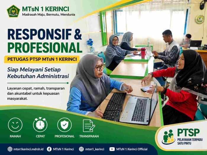 Responsif dan Profesional, Petugas PTSP MTsN 1 Kerinci Siap Melayani Setiap Kebutuhan Administrasi Responsif dan Profesional, Petugas PTSP MTsN 1 Kerinci Siap Melayani Setiap Kebutuhan Administrasi