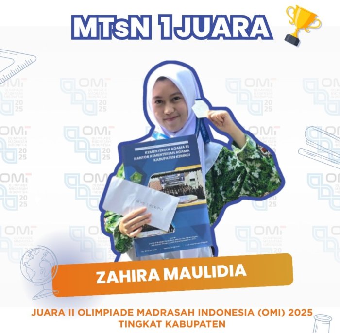 Rangkaian Prestasi Siswa MTsN 1 Kerinci Periode Juli – Oktober 2025