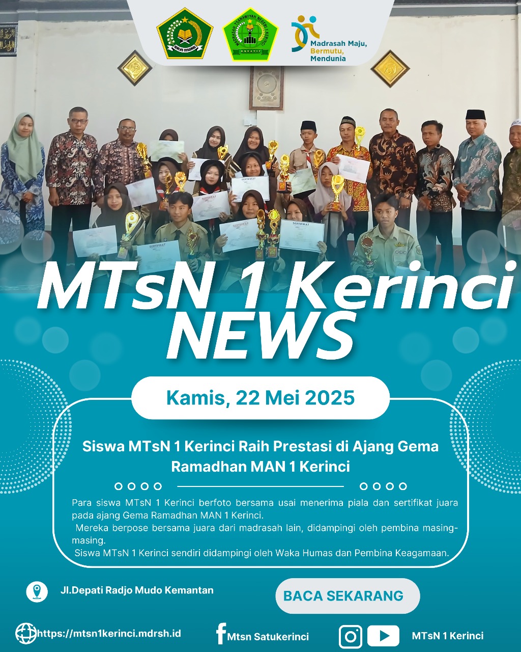 Gema Prestasi di Bulan Suci: MTsN 1 Kerinci Raih Juara di Empat Cabang Lomba