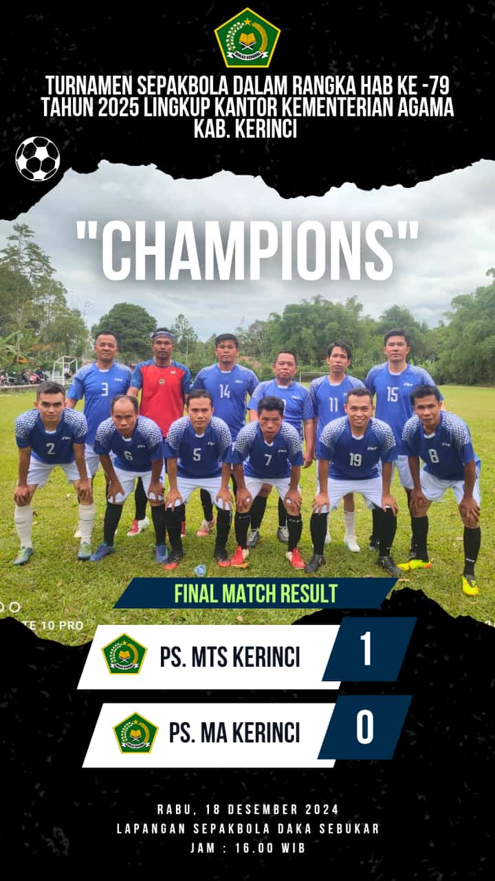 Gol Tunggal Bawa PS. MTs Menangkan Final sepak bola di Lapangan Sebukar. 