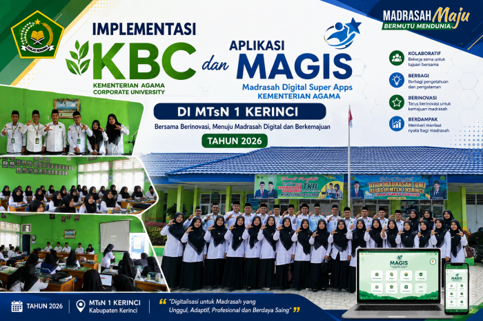 Implementasi KBC dan Aplikasi MAGIS di MTsN 1 Kerinci Implementasi KBC dan Aplikasi MAGIS di MTsN 1 Kerinci