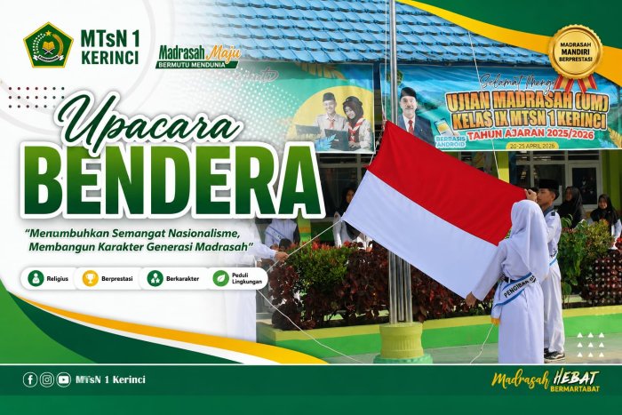 Bukan Sekadar Rutinitas, Upacara Senin di MTsN 1 Kerinci Jadi Wadah Bentuk Karakter Disiplin.