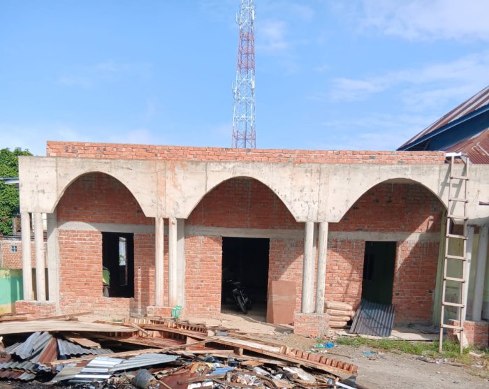Diam-Diam Terus Dikebut! Pembangunan Masjid Baitul Ilmi MTsN 1 Kerinci Hampir Rampung