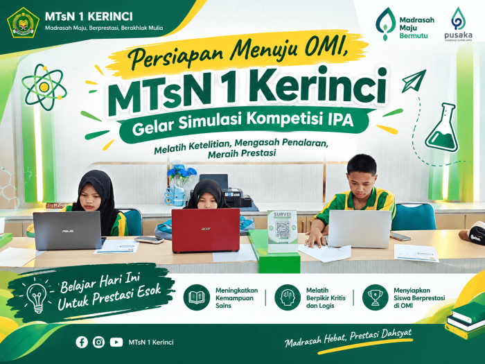 Persiapan Menuju OMI, MTsN 1 Kerinci Gelar Simulasi Kompetisi IPA Persiapan Menuju OMI, MTsN 1 Kerinci Gelar Simulasi Kompetisi IPA