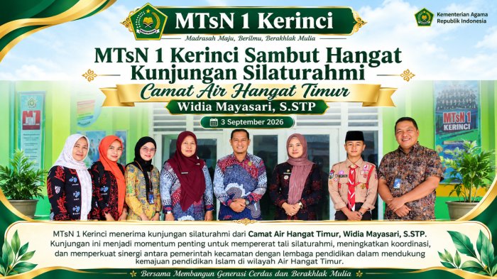 Sinergi Kecamatan Dan Madrasah:Camat Air Hangat Timur Silaturahmi Ke MTSN 1 Kerinci Sinergi Kecamatan Dan Madrasah:Camat Air Hangat Timur Silaturahmi Ke MTSN 1 Kerinci