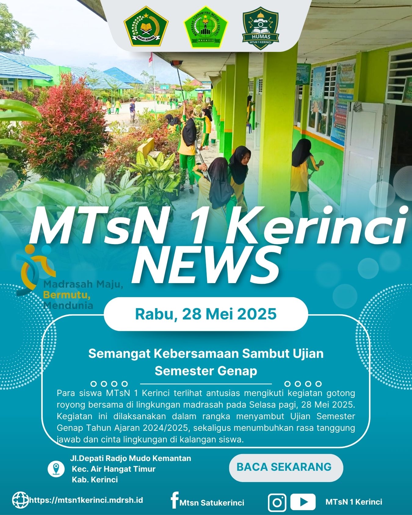 Madrasah Bersih, Ujian Tenang!