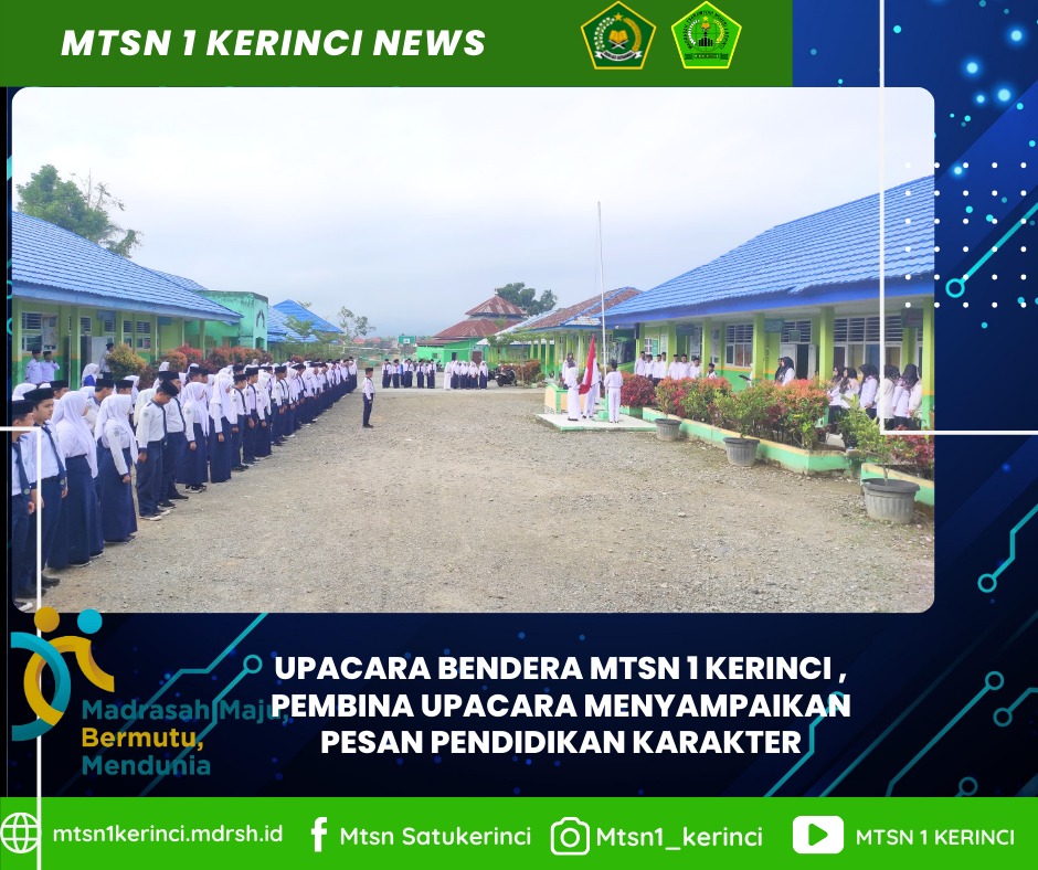 Kepala MTsN 1 Kerinci Tekankan Nilai Karakter dan Pencegahan Bullying dalam Upacara Bendera