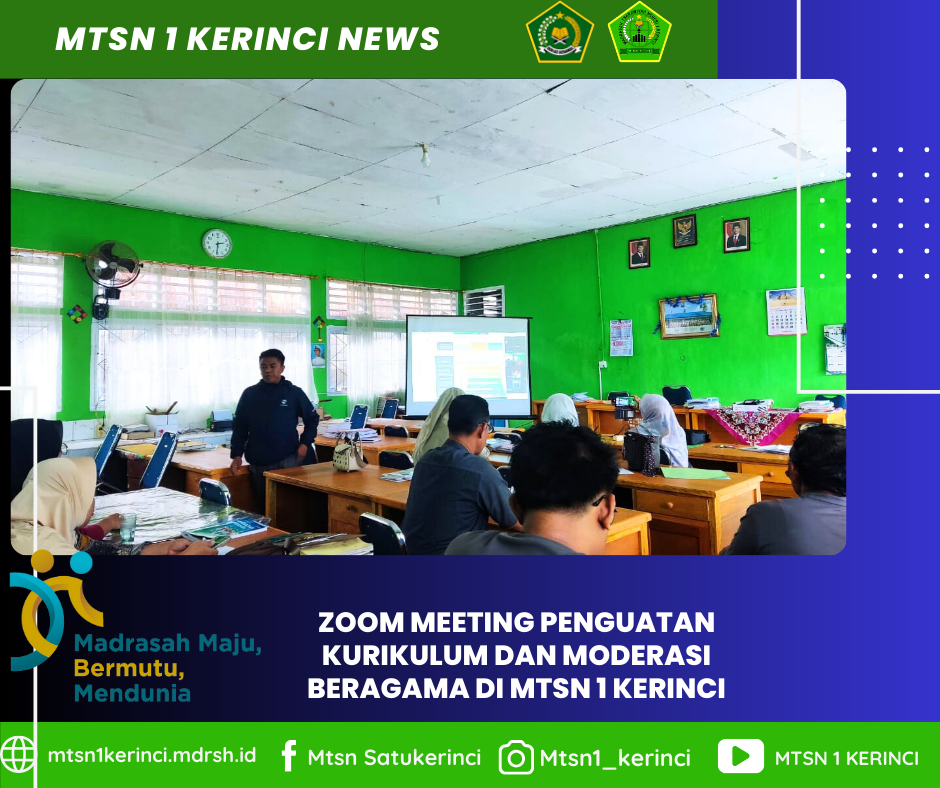 MTsN 1 Kerinci Ikuti Zoom Meeting Bertajuk 