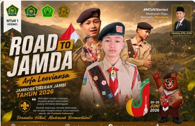 Selamat dan Sukses untuk Arfa Leoviansa Menuju Jambore Daerah Jambi 2026 Selamat dan Sukses untuk Arfa Leoviansa Menuju Jambore Daerah Jambi 2026