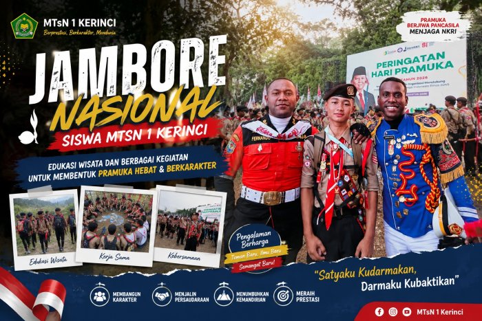 Semangat Pramuka di Jambore Nasional, Siswa MTsN 1 Kerinci Tunjukkan Jiwa Petualang