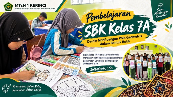 Penasaran dengan Hasilnya? Ini Karya Batik Kreatif Siswa Kelas 7A MTsN 1 Kerinci