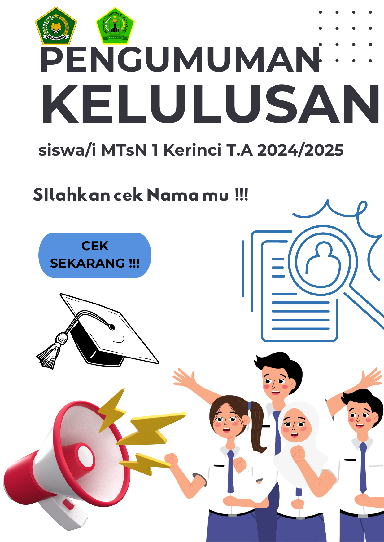 MTsN 1 Kerinci Umumkan Kelulusan, Simak Daftar Lengkapnya di Sini!