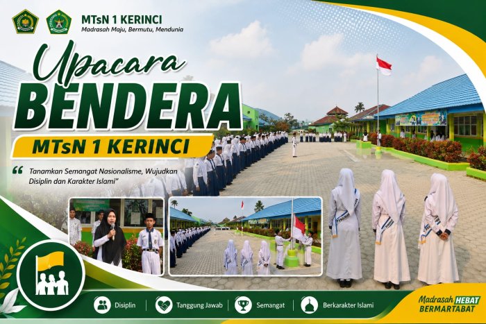 Semangat Pagi di MTsN 1 Kerinci: Upacara Bendera Awal Pekan Penuh Makna.
