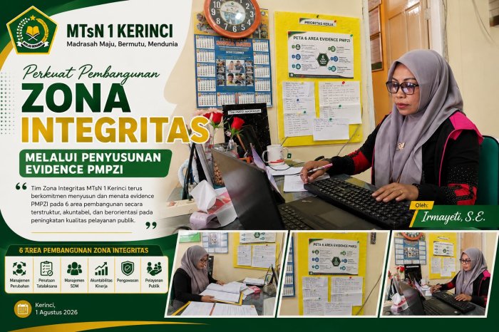 MTsN 1 Kerinci Perkuat Pembangunan Zona Integritas melalui Penyusunan Evidence PMPZI MTsN 1 Kerinci Perkuat Pembangunan Zona Integritas melalui Penyusunan Evidence PMPZI