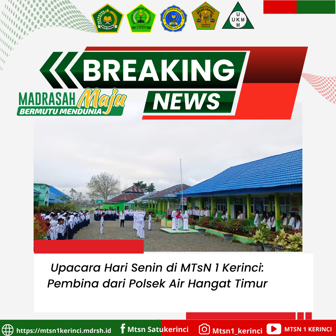 Pesan Bripka Viven Noveza dari Polsek Air Hangat Timur tentang Bullying dan Kenakalan Remaja di Upacara MTsN 1 Kerinci