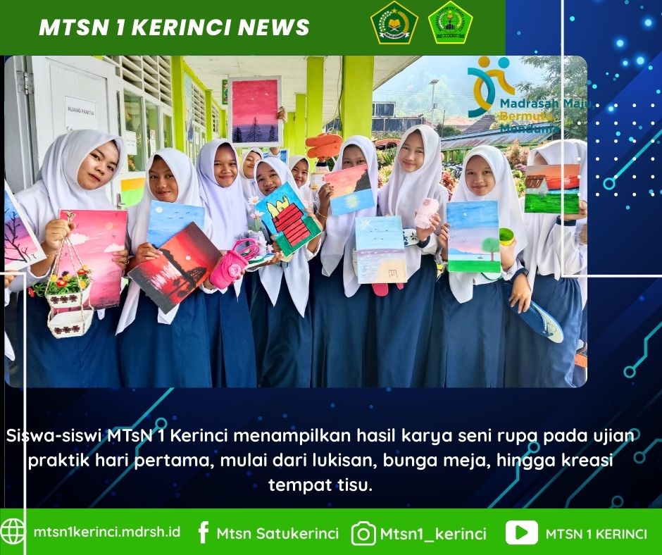 Dari Lukisan Sampai Bunga Meja, Inilah Karya-Karya Hebat Siswa MTsN 1 Kerinci
