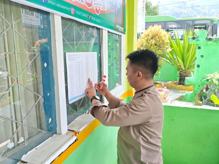 Hasil Seleksi Resmi Diumumkan, MTsN 1 Kerinci Sambut Calon Peserta Didik Baru Tahun Pelajaran 2026/2027