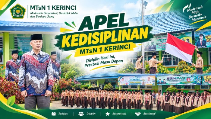 MTsN 1 Kerinci Gelar Apel Rutin Kedisiplinan, Pak Pirwan,S.Ag Tegaskan Pentingnya Kedisiplinan dan Akhlak Siswa.
