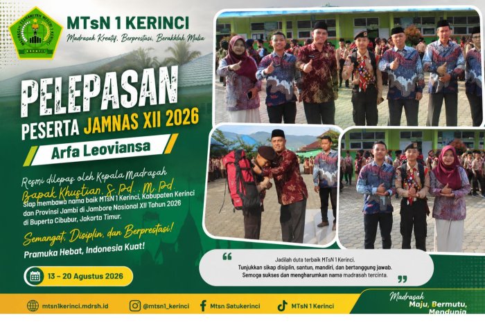 Ribuan Peserta dari Seluruh Indonesia Menanti, Ini Wakil Kebanggaan MTsN 1 Kerinci di Jambore Nasional..! Ribuan Peserta dari Seluruh Indonesia Menanti, Ini Wakil Kebanggaan MTsN 1 Kerinci di Jambore Nasional..!