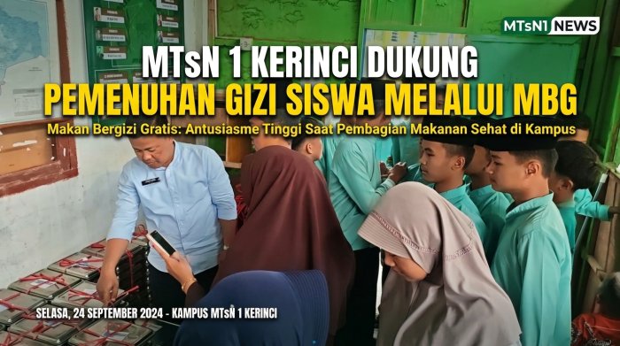 Menu Sehat untuk Generasi Hebat: Intip Momen Pembagian MBG di MTsN 1 Kerinci. Menu Sehat untuk Generasi Hebat: Intip Momen Pembagian MBG di MTsN 1 Kerinci.