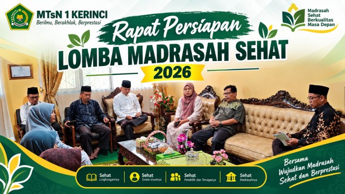 MTsN 1 Kerinci Gelar Rapat Persiapan Lomba Madrasah Sehat 2026.