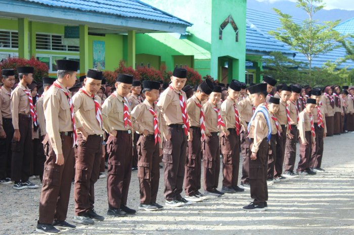 Sosialisasi Kegiatan Pramuka Ranting Wilayah III Warnai Latihan Rutin Pramuka MTsN 1 Kerinci