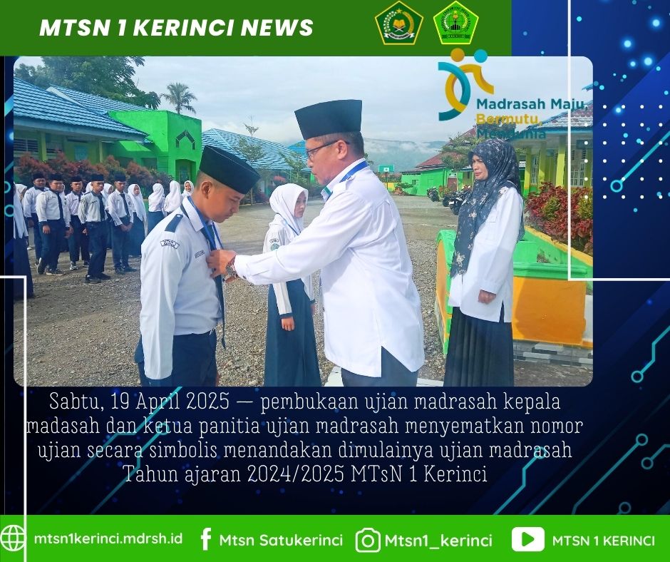 Siswa Kelas IX MTsN 1 Kerinci Siap Hadapi UM dengan Semangat