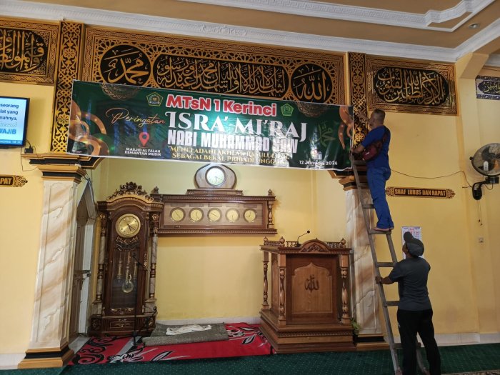 Panitia HBI MTsN 1 Kerinci Siap Sambut Peringatan Isra Miraj Nabi Muhammad SAW