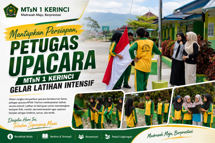 Mantapkan Persiapan, Petugas Upacara MTsN 1 Kerinci Gelar Latihan Intensif Mantapkan Persiapan, Petugas Upacara MTsN 1 Kerinci Gelar Latihan Intensif
