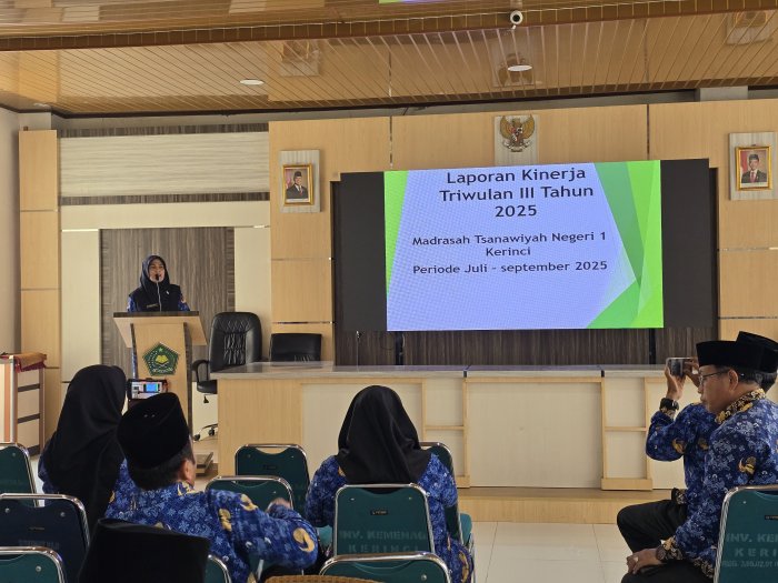 Tingkatkan Akuntabilitas, MTsN 1 Kerinci Ikuti Evaluasi Realisasi Anggaran Triwulan III