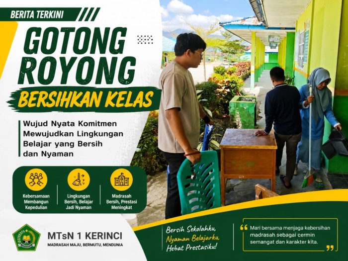 Gotong Royong Bersihkan Kelas, Wujud Nyata Komitmen Mewujudkan Lingkungan Belajar yang Bersih dan Nyaman Gotong Royong Bersihkan Kelas, Wujud Nyata Komitmen Mewujudkan Lingkungan Belajar yang Bersih dan Nyaman