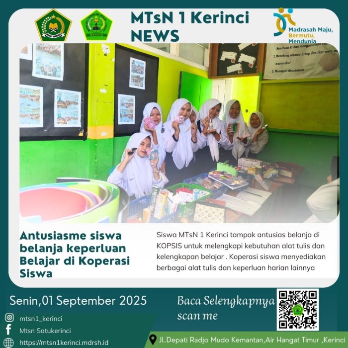 Koperasi Siswa MTsN 1 Kerinci, Praktis dan Lengkap untuk Kebutuhan Belajar